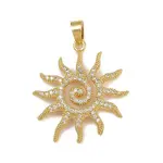 Brass Micro Pave Cubic Zirconia Pendants