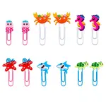 36Pcs 6 Style Sea Animal Shape Iron Paperclips