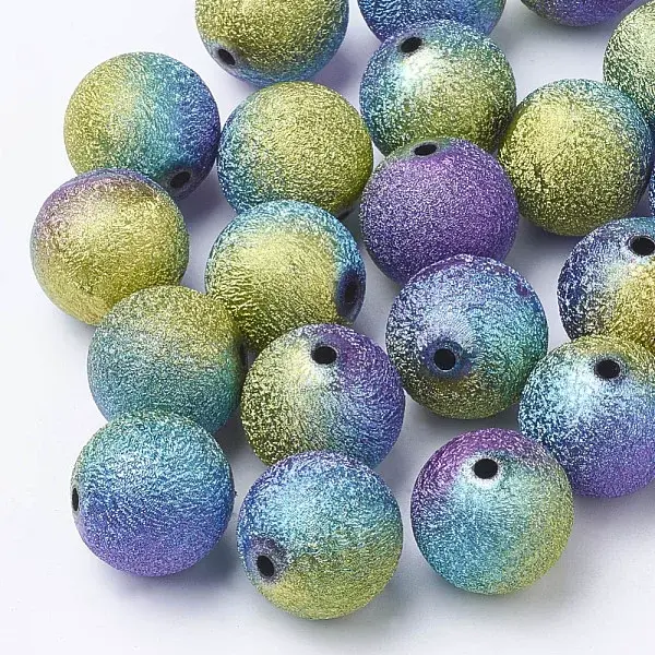 Spray Painted Acrylic Beads
