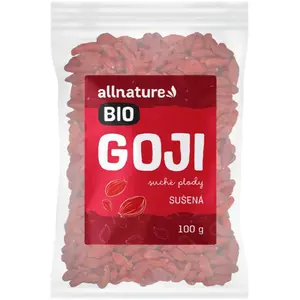 Allnature Kustovnice čínská Goji sušená BIO sušené plody v BIO kvalitě 100 g