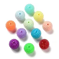 Chunky Resin Rhinestone Bubblegum Ball Beads