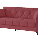 Trojmístná rozkládací pohovka s úložným prostorem patron - červená