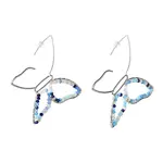 Butterfly Glass Beads Dangle Earrings for Girl Women