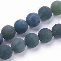Natural Moss Agate Beads Strands