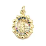 Brass Micro Pave Cubic Zirconia Pendants