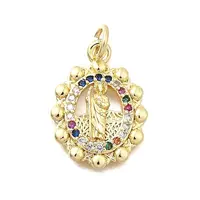 Brass Micro Pave Cubic Zirconia Pendants