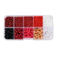 DIY 10 Grids ABS Plastic & Glass Seed Beads Jewelry Making Finding Beads Kits