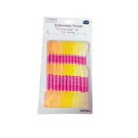 12 Skeins 12 Colors 6-Ply Polyester Embroidery Floss