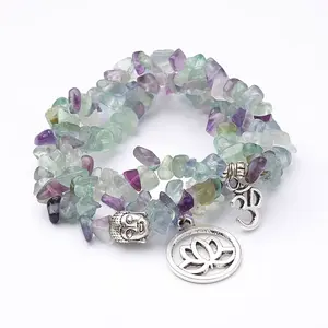 Natural Fluorite Stretch Bracelet Sets