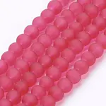 Baking Painted Transparent Glass Bead Strands