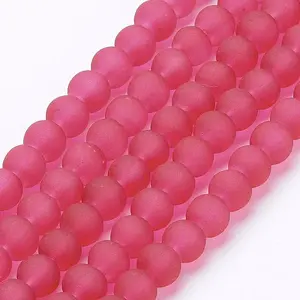 Baking Painted Transparent Glass Bead Strands