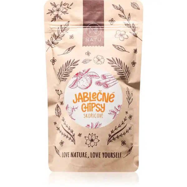 NATU Jablkové chipsy sušené ovocie príchuť Cinnamon 45 g