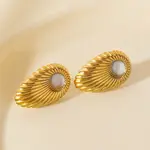 304 Stainless Steel Teardrop Stud Earrings