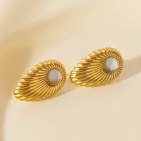 304 Stainless Steel Teardrop Stud Earrings