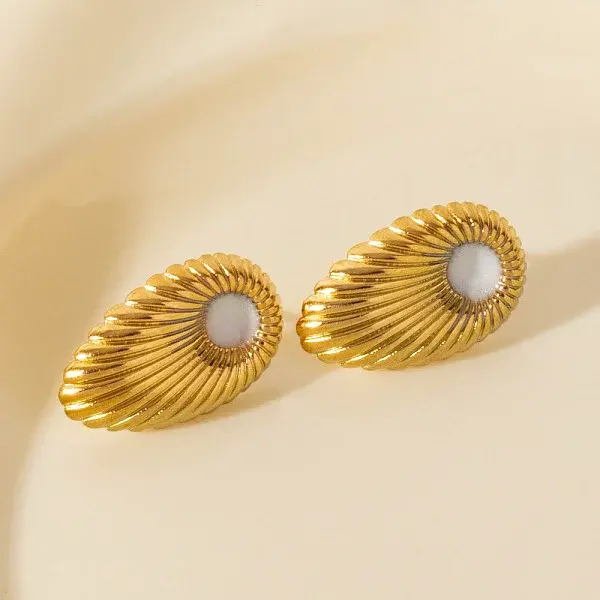 304 Stainless Steel Teardrop Stud Earrings