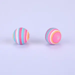 Printed Round Silicone Focal Beads