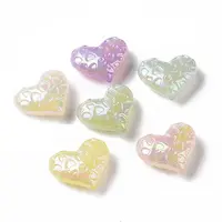UV Plating Rainbow Iridescent Luminous Acrylic Beads