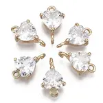 Brass Micro Pave Cubic Zirconia Links Connectors