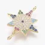 Brass Micro Pave Cubic Zirconia Links