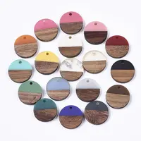 Resin & Walnut Wood Pendants