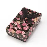 Flower Pattern Cardboard Jewelry Packaging Box