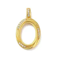 925 Sterling Silver Micro Pave Cubic Zirconia Pendant Setting