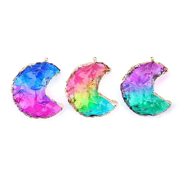 Rainbow Color Glass Pendants