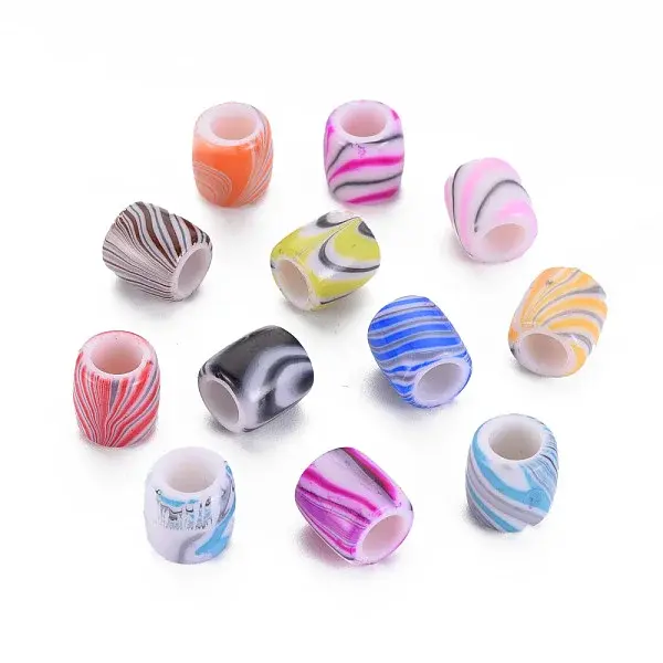 Opaque Acrylic European Beads