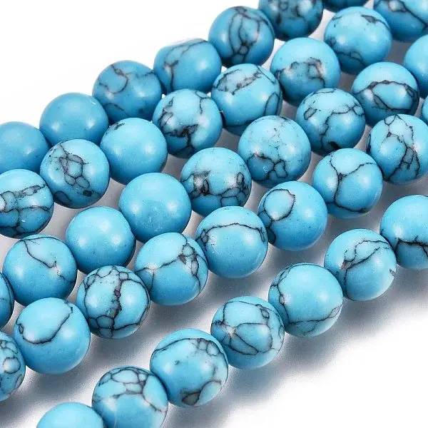 Synthetic Turquoise Beads Strands