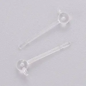 Transparent Painless Prevent Allergy Resin Stud Earring Findings
