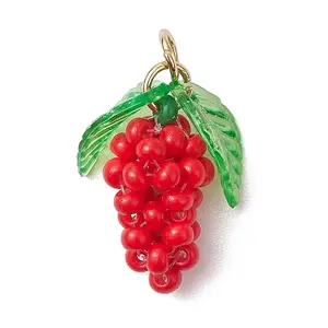 Glass Seed Beaded Grape Pendants