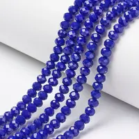 Opaque Solid Color Glass Beads Strands