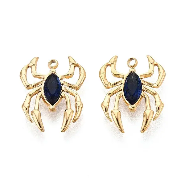 304 Stainless Steel and Rhinestone Pendants