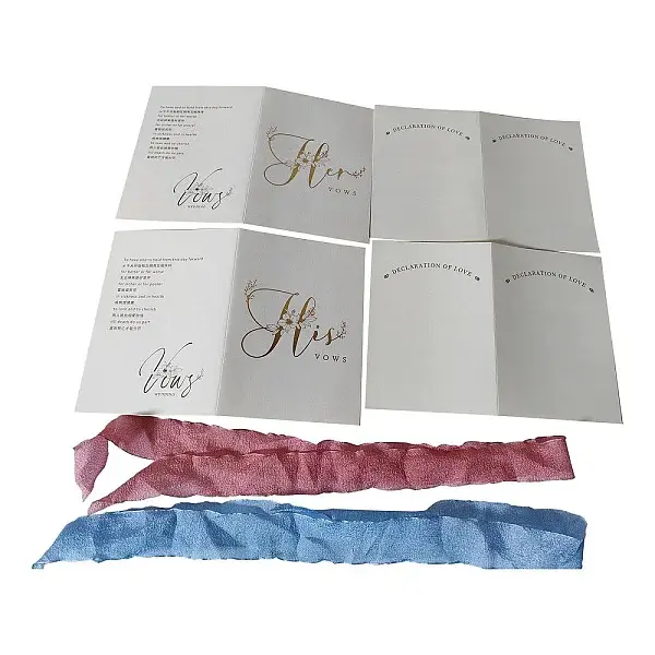 Paper Wedding Vows Card
