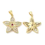 Brass Micro Pave Cubic Zirconia Pendants