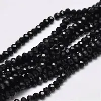 Faceted Rondelle Glass Beads Strands