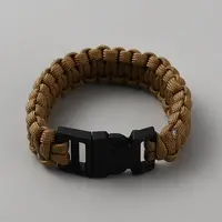 Survival Polyester Cord Bracelet with Plastic Clasps for Hiking Camping Outdoor