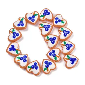 Handmade Heart Lampwork Beads Strands