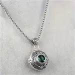 Alloy & Glass Hollow Flat Round Cage Pendant Necklaces for Diffuser Ball