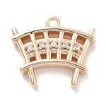 Brass Micro Pave Cubic Zirconia Charms