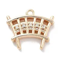 Brass Micro Pave Cubic Zirconia Charms