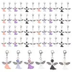 60Pcs 6 Style Tibetan Style Glass Pendants