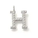 304 Stainless Steel Micro Pave Cubic Zirconia Pendants