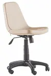 Otočná kancelářská židle na kolečkách comfy - krémová
