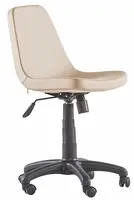 Otočná kancelářská židle na kolečkách comfy - krémová