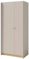 Dvoudveřová šatní skříň rudy - béžová/dub olejovaný