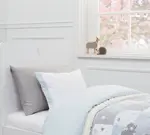 Set posteľnej bielizne darling 100x150cm - biela/šedá/modrá