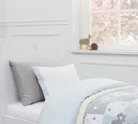 Set posteľnej bielizne darling 100x150cm - biela/šedá/modrá