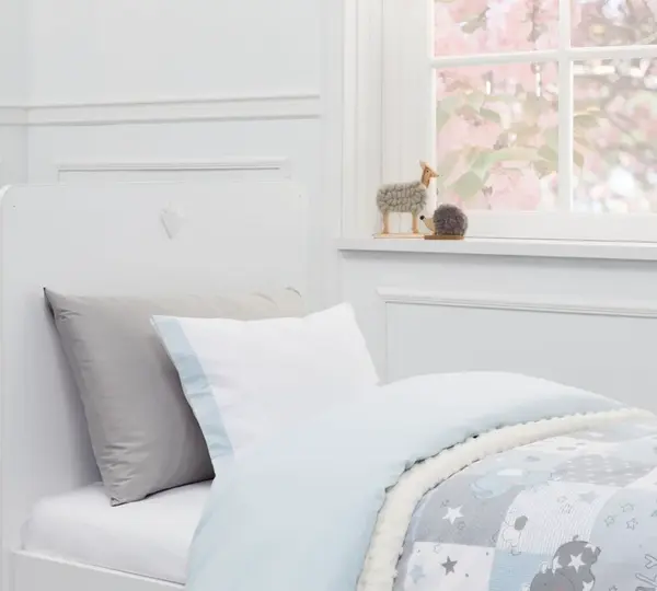 Set posteľnej bielizne darling 100x150cm - biela/šedá/modrá