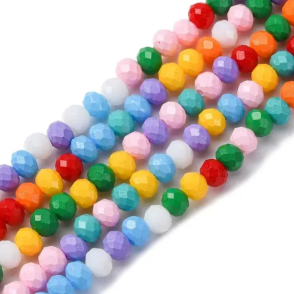 Baking Paint Glass Beads Strands
